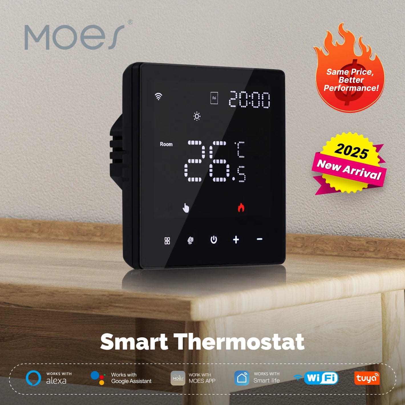 ENGIES Tuya WiFi Smart Thermostat Programmable Temperature Controller Water Boiler Electric Heating Work With Alexa Google Home