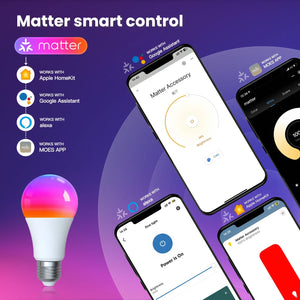ENGIES Tuya Matter WiFi Smart Bulb Dimmable Led Light 16 Million RGB Colors  E27 Candle Lamp Voice Control Alexa Google Home