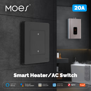 ENGIES ZigBee Heater AC Switch Tuya 20A High Load Electricity Monitor Double Pole App Remote Control Work With Alexa Google Home