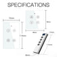ENGIES New WiFi RF Smart Ceiling Fan Light 2/3 Way Control Smart Life/Tuya APP RF Remote Speed Control Alexa Google Home Compatible