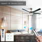 ENGIES New WiFi RF Smart Ceiling Fan Light 2/3 Way Control Smart Life/Tuya APP RF Remote Speed Control Alexa Google Home Compatible