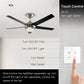 ENGIES New WiFi RF Smart Ceiling Fan Light 2/3 Way Control Smart Life/Tuya APP RF Remote Speed Control Alexa Google Home Compatible
