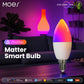 ENGIES Tuya Matter WiFi Smart Bulb Dimmable Led Light 16 Million RGB Colors  E14 Candle Lamp Voice Control Alexa Google Home