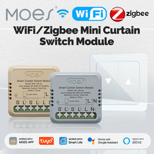 ENGIES Tuya ZigBee WiFi Mini Curtain Switch Module Smart For Rocker Reset Switch Work With Google Home Alexa App Remote Control
