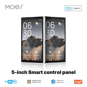 ENGIES Tuya Wifi Smart 5-inch Touch Screen US Center Control Panel Voice Control Alexa And ZigBee Gateway Built-in Scene Control