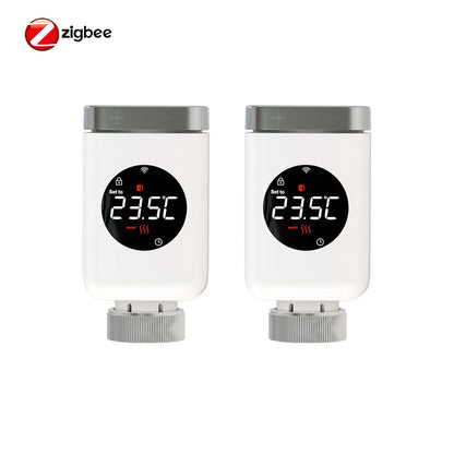 ENGIES Tuya Smart Wifi/ZigBee Thermostatic Radiator Valve TRV Programmable App Remote Temperature Controller with Alexa GoogleHome
