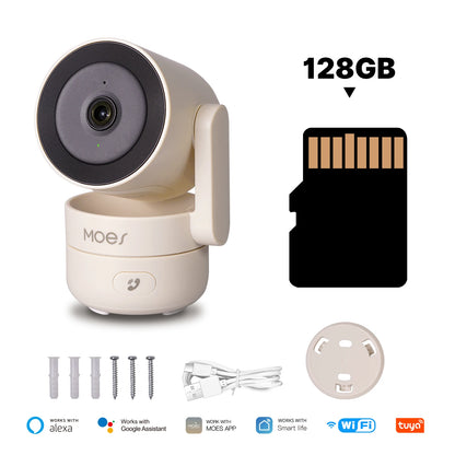 ENGIES Tuya Wi-Fi 6 Smart Indoor 4MP HD Security Pan/Tilt Camera Motion Tracking & Sound Detection Infrared Night Vision Monitor
