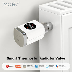 ENGIES Tuya Smart Wifi/ZigBee Thermostatic Radiator Valve TRV Programmable App Remote Temperature Controller with Alexa GoogleHome