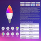 ENGIES Tuya Matter WiFi Smart Bulb Dimmable Led Light 16 Million RGB Colors  E14 Candle Lamp Voice Control Alexa Google Home
