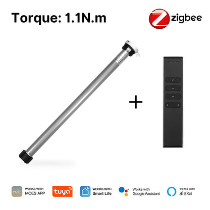 ENGIES Tuya Smart Zigbee Roller Blinds Motor Shade for 38mm Tube Automatic work with Alexa Google Home Smart Life Remote Control