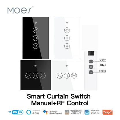 ENGIES WiFi Smart Curtain Blind Switch for Electric Motorized Tuya Curtain Roller Shutter Alexa Echo Google Home Voice Control