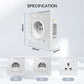 ENGIES ZigBee Smart Wall Socket Glass Panel Outlet Power Monitor tuya Wireless Control Mesh Timer Alexa Google Home voice UK EU FR