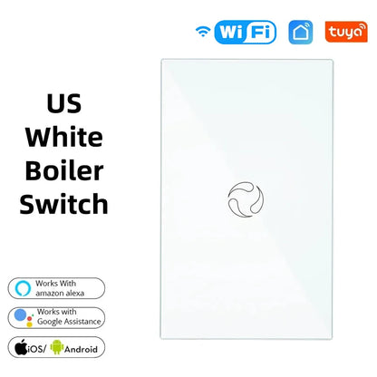 ENGIES WiFi Boiler Switch/ Zigbee Water Heater controller 20A Tuya Smart APP Remote Control Alexa Google Home Voice Glass Panel