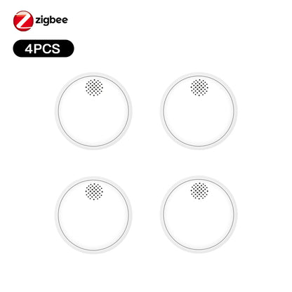 ENGIES ZigBee Smart Wireless Smoke Detector Fire 85dB Sound Alarm Siren Sensor Smart Safety Protection Home Kitchen Fire App Alert