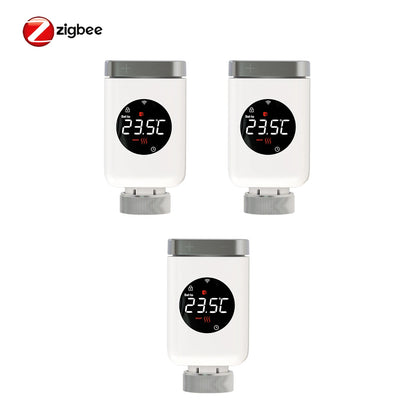 ENGIES Tuya Smart Wifi/ZigBee Thermostatic Radiator Valve TRV Programmable App Remote Temperature Controller with Alexa GoogleHome