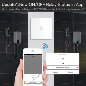 ENGIES WiFi Boiler Switch/ Zigbee Water Heater controller 20A Tuya Smart APP Remote Control Alexa Google Home Voice Glass Panel