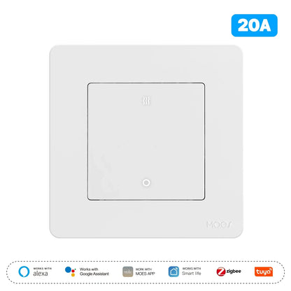 ENGIES ZigBee Heater AC Switch Tuya 20A High Load Electricity Monitor Double Pole App Remote Control Work With Alexa Google Home