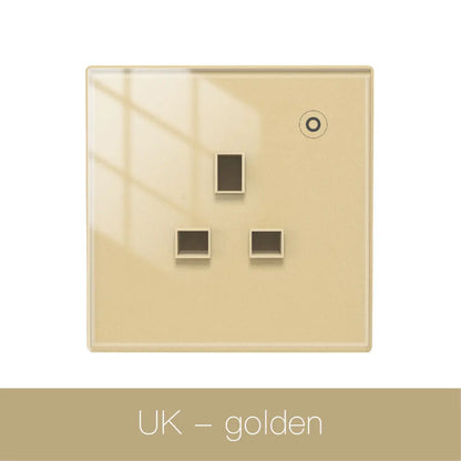 ENGIES ZigBee Smart Wall Socket Glass Panel Outlet Power Monitor tuya Wireless Control Mesh Timer Alexa Google Home voice UK EU FR