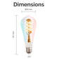 ENGIES Tuya WiFi Smart ST64 Edison LED Light Bulbs 16 Million RGB Color Changing 2700K-6500K Dimmable Work with Alexa/Google Home