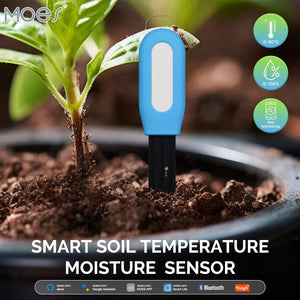 ENGIES Smart Bluetooth Soil Tester Temperature Meter Moisture Humidity Sensor Plant Monitor Detector Garden Automation Irrigation