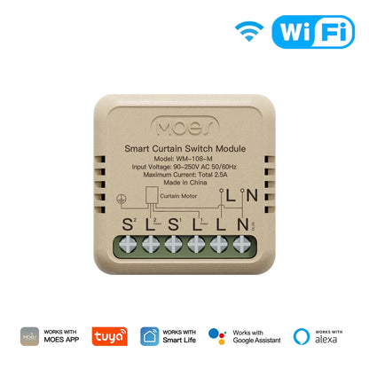 ENGIES Tuya ZigBee WiFi Mini Curtain Switch Module Smart For Rocker Reset Switch Work With Google Home Alexa App Remote Control